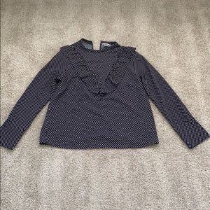 NWOT H & M Ruffled Polka Dot Blouse